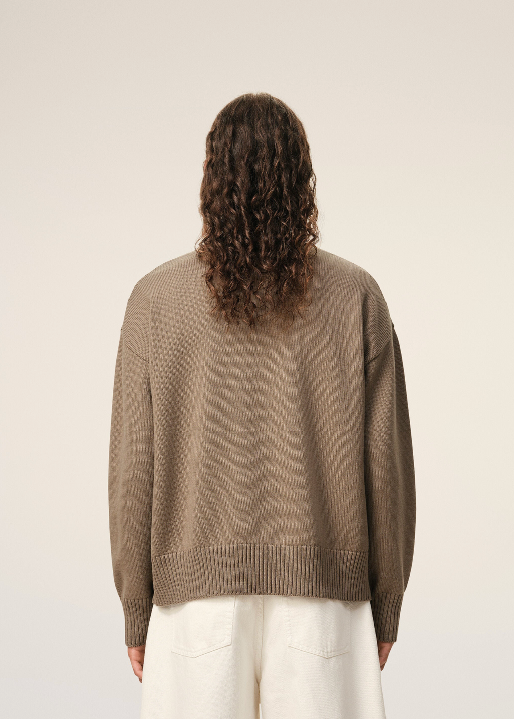 PULL BEIGE COL ROND AMl