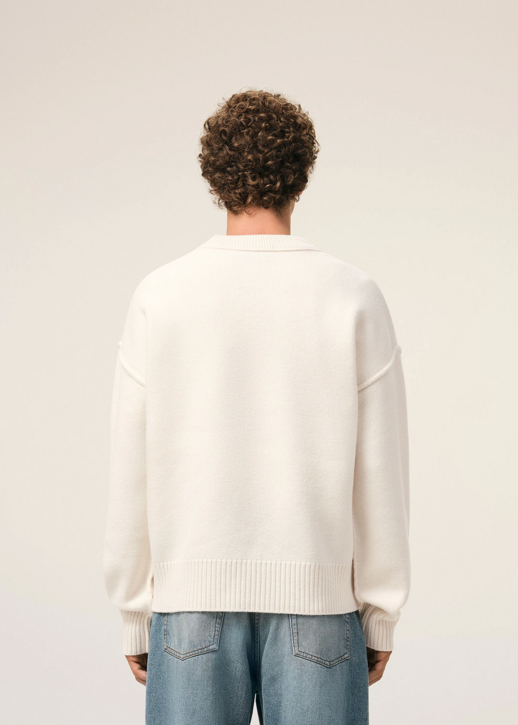 PULL BLANC COL ROND AMI