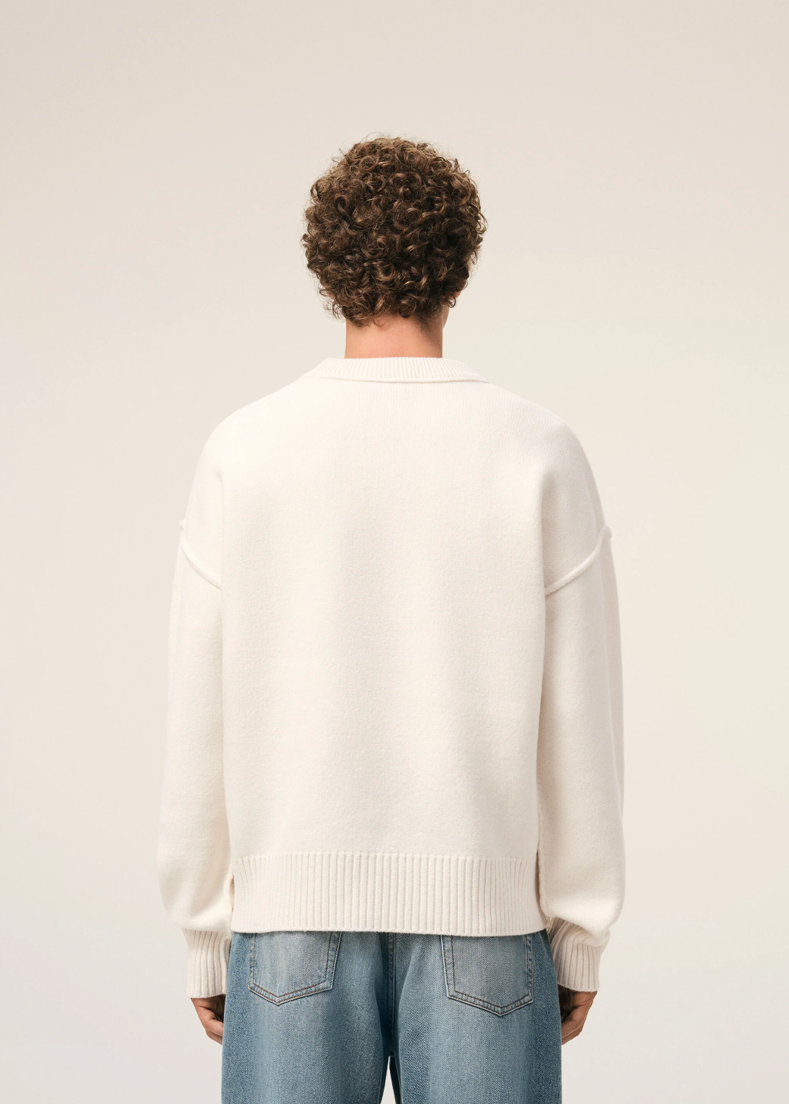 PULL BLANC COL ROND AMI
