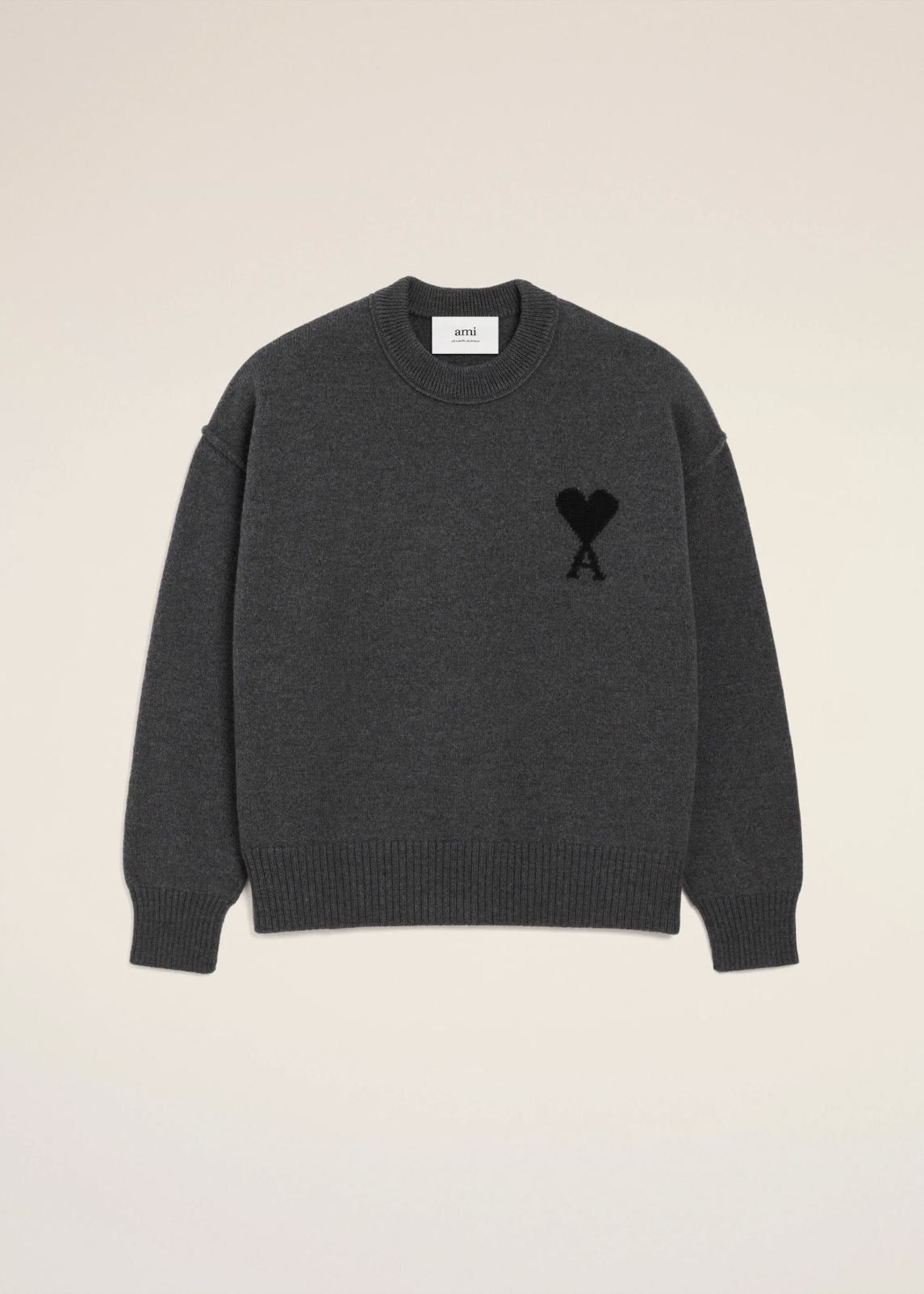 PULL GRIS COL ROND AMl
